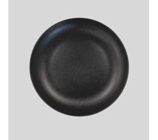 Lubiana plochý talíř Rondo, Ø22 cm, černý